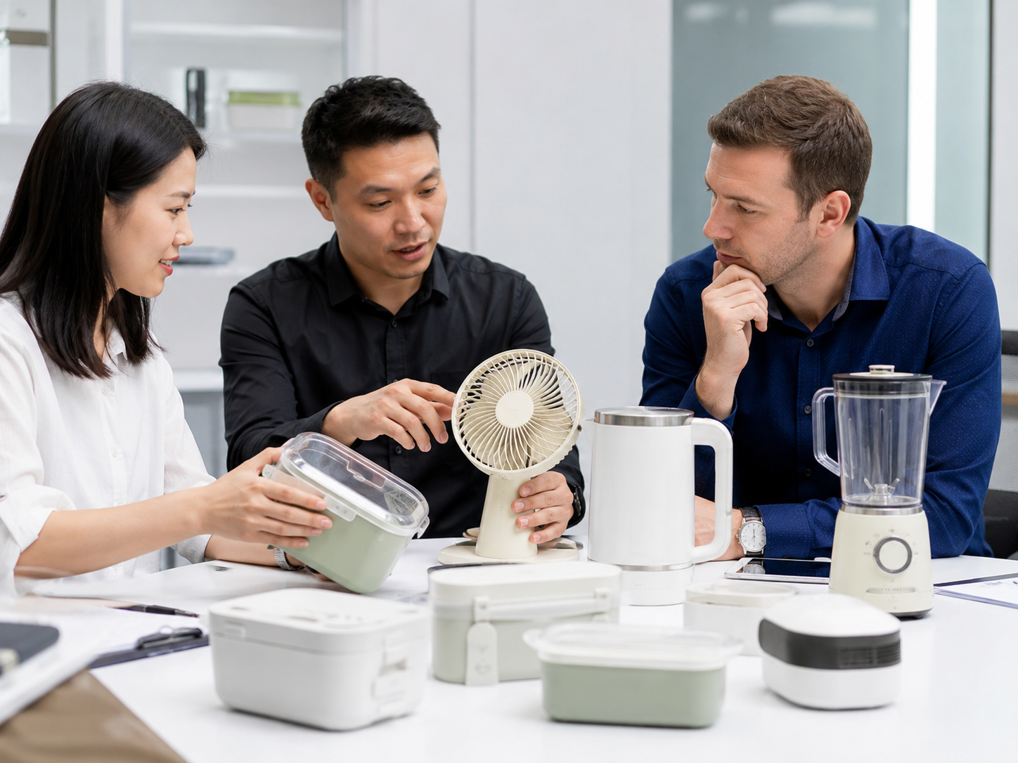 Small appliance sourcing review with product samples and specification notes
